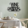 Wallity Wine Wisdom Escultura de Pared de Metal Negra